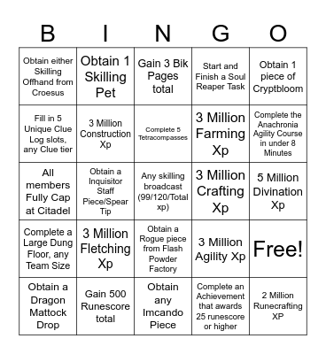 REPOSE BINGO Card