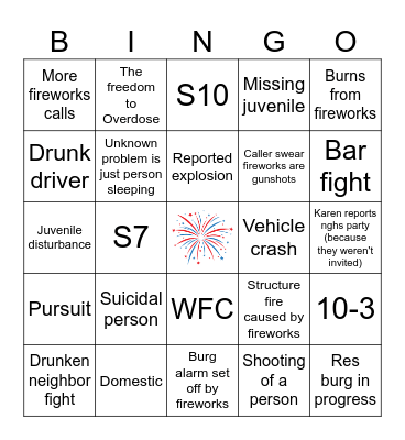 4th of July - LE Bingo Card