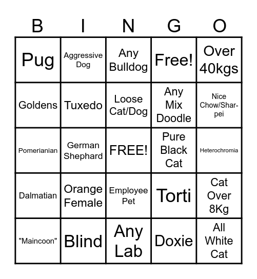 ER Vet Med Bingo - Reception Bingo Card