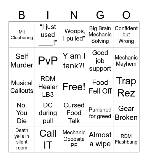 Braudac Bibimbap Bingo Card