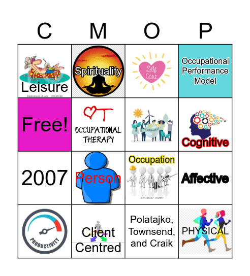 CMOP-E Person & Occupation Bingo Card