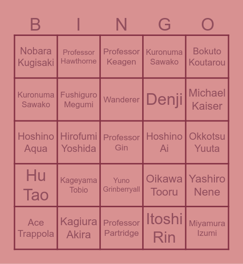 Bingo Mio Bingo Card
