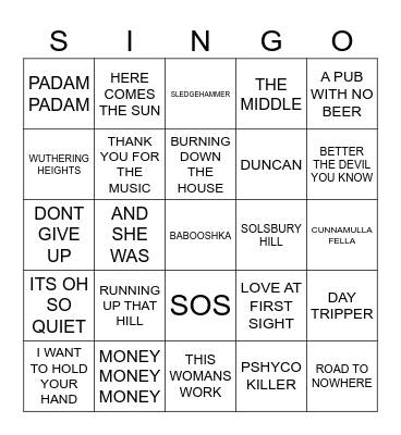 830 RANDOM REQUESTS Bingo Card