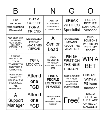 SLACK BINGO Card