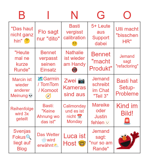 calibingo - calimonday edition Bingo Card