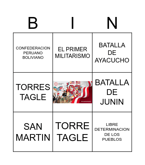 BINGO DEL SEGUNDO BIMESTRE Bingo Card