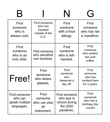 All Hands Bingo 7/12/23 Bingo Card