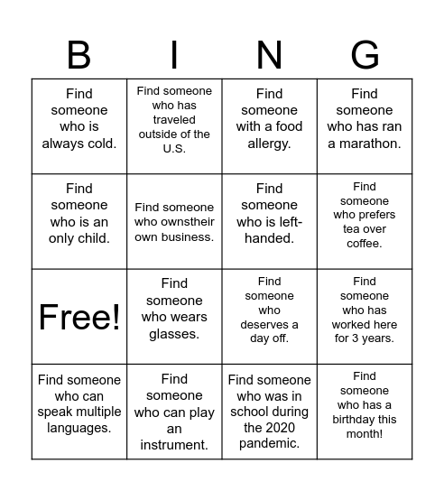 All Hands Bingo 7/12/23 Bingo Card