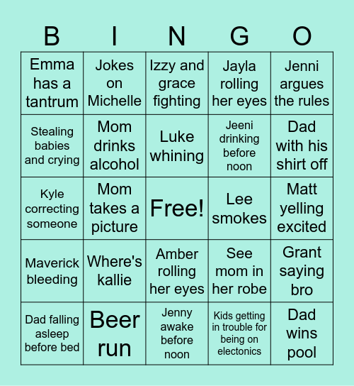 HUELSKAMP VACA Bingo Card