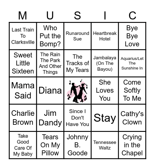 THE BEST 50S AND 60S Bingo Card