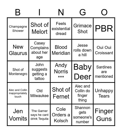 Milwaukee! Bingo Card