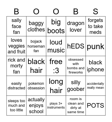 TOBY BINGO Card