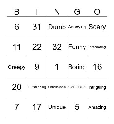 12AB BASIC 2 Bingo Card