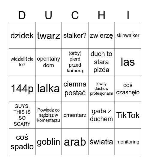 DUCHI Bingo Card