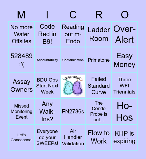 QCM Engagement Fiest Days Bingo Card