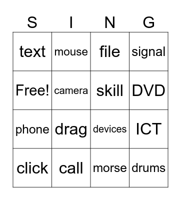 DEAF BINGO Card