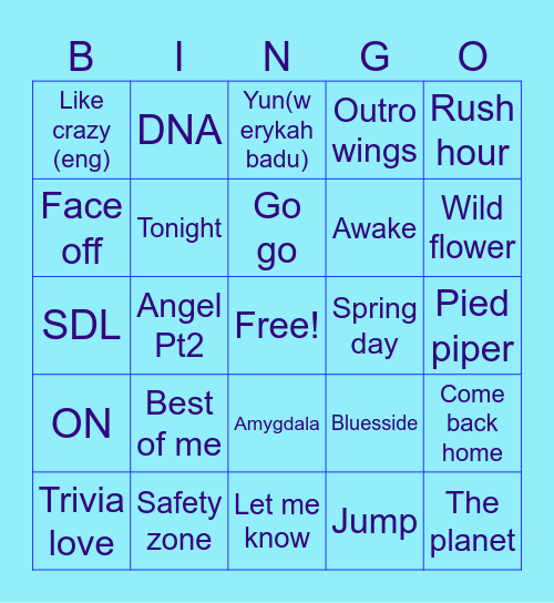 @monoagustdworld 🍀💗✨ Bingo Card