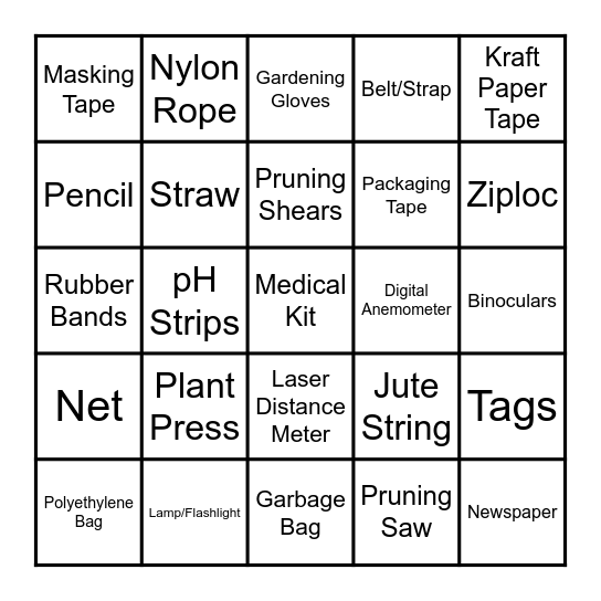 Bingo Card