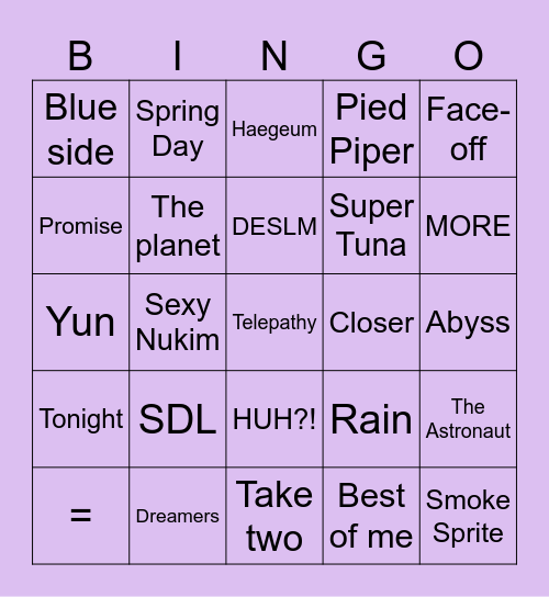 ARMY DAY BINGO (host: @SenpaiUwUChan) Bingo Card