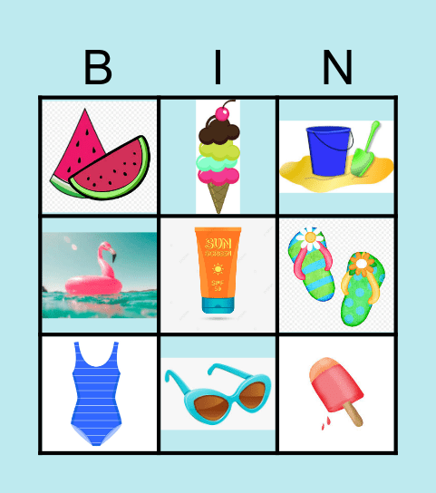 Summer Bingo Card