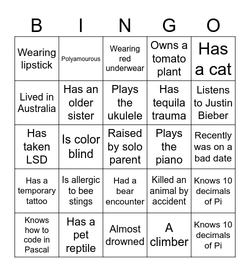 Bingo Card