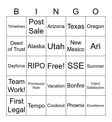 Bingo 2023 Bingo Card