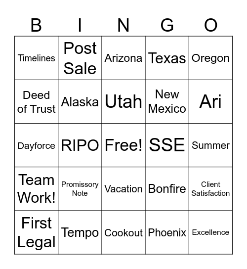 Bingo 2023 Bingo Card