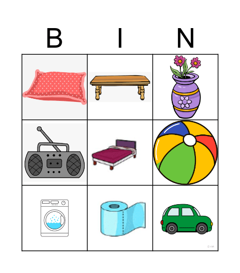 Home Bingo Card