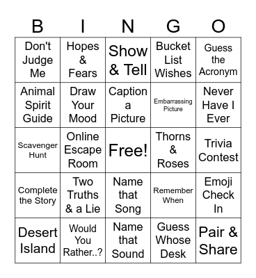 Mico- IceBreaker Bingo Card