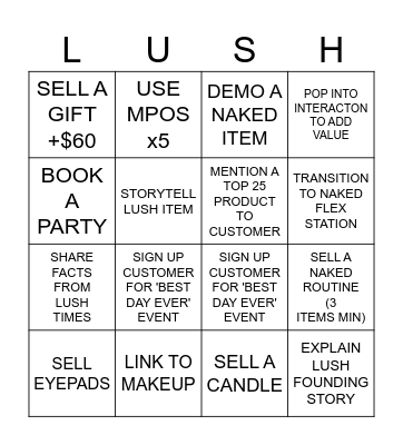 JULY BINGO Card