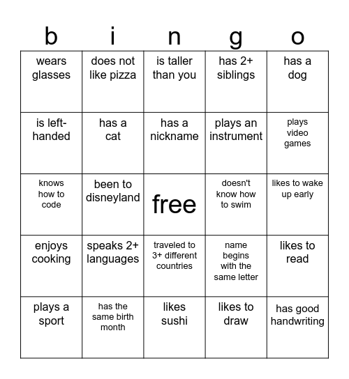 ics summer academy bingo! Bingo Card