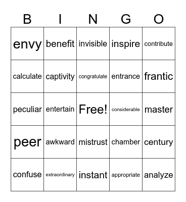 Orange Summer Kids 3 Bingo Card