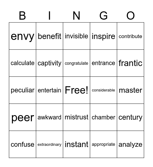 Orange Summer Kids 3 Bingo Card