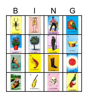 Loteria Bingo Card