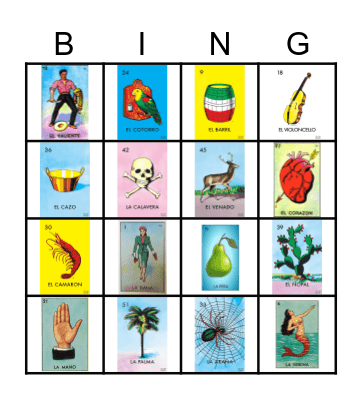 Loteria Bingo Card