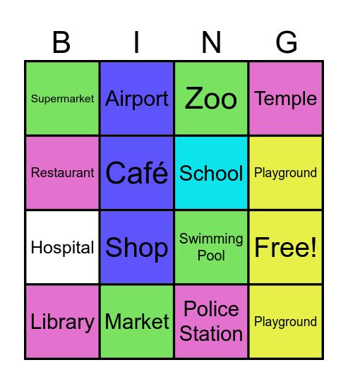 Place Bingo Card