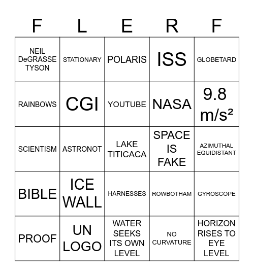 Flerf Bingo Card