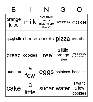 IB class Bingo Card