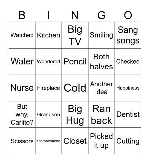 What Was Wrong DSB LEsson 18 Bingo Card