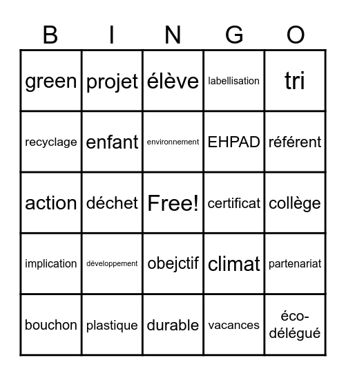 Réunion E3D Bingo Card