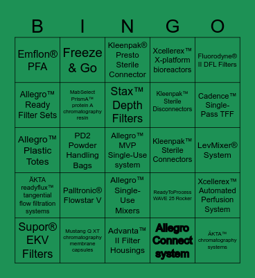 Cytiva's products BINGO Card