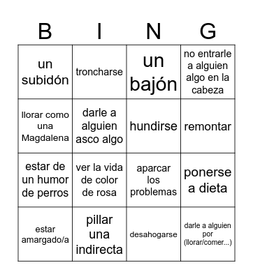 LA ALEGRÍA Bingo Card