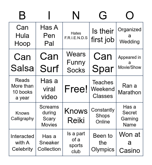 You Are Bingo'ed! Bingo Card