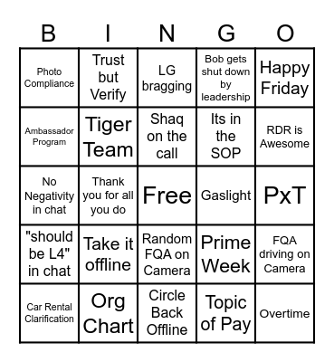 All Hands 2: Dawn of the Lunch Lady Bingo Card