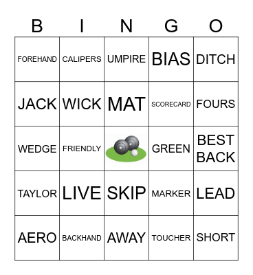 BOWLING BINGO Card