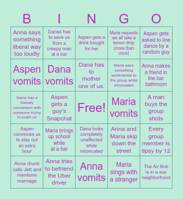 Nashville 2023 ✌🏻 Bingo Card