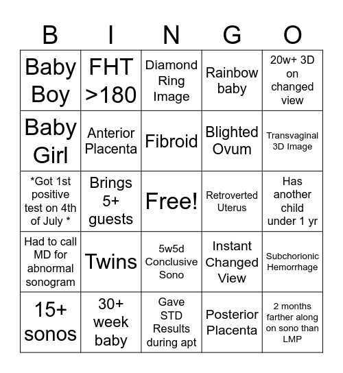 JUNE SONOGO Bingo Card