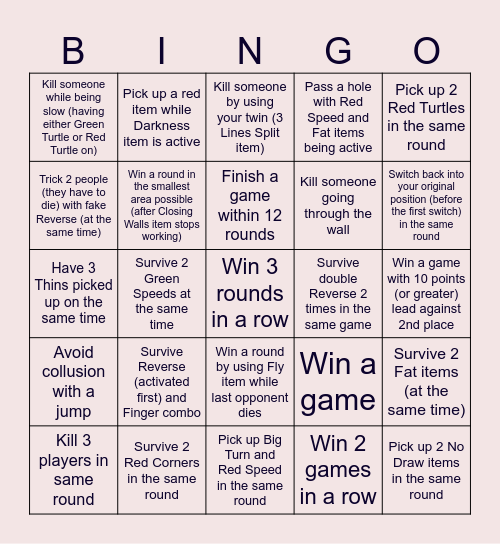 Special FFA Bingo Card