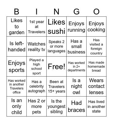 BINGO Card