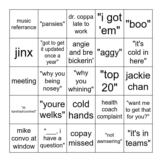 Bingo Card